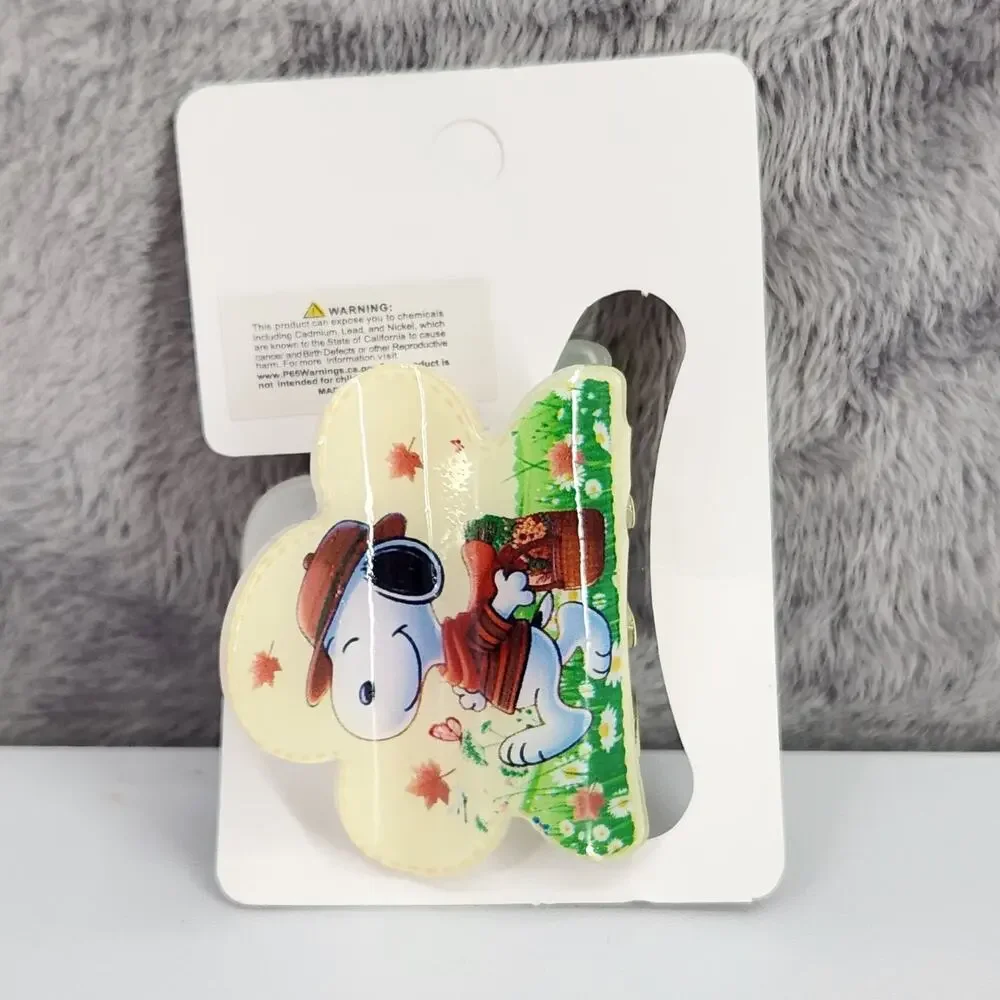 Pair of Snoopy Claw Clips Hair clips Charlie Brown Character Snoopy Fall Leaves
